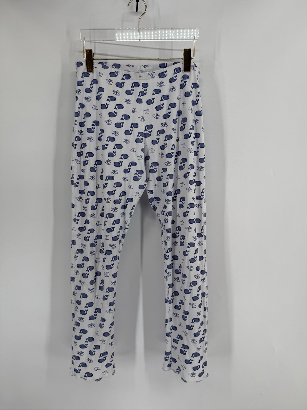 Roller Rabbit Pajama Pants Womens M White Whale Print Pima Cotton Pull On Lounge